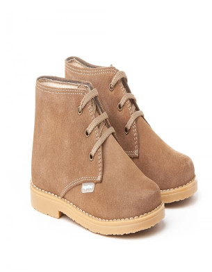 Made in Spain Boys Suede Safari Boot EU20-EU31 Brown